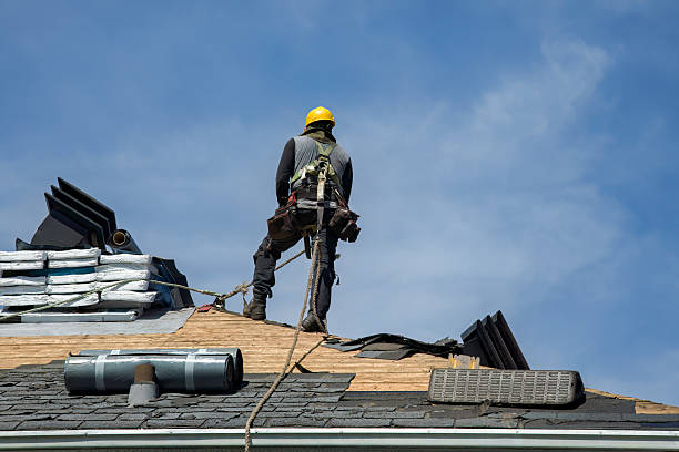 Professional Roof Replacement technician working in Darien, CT